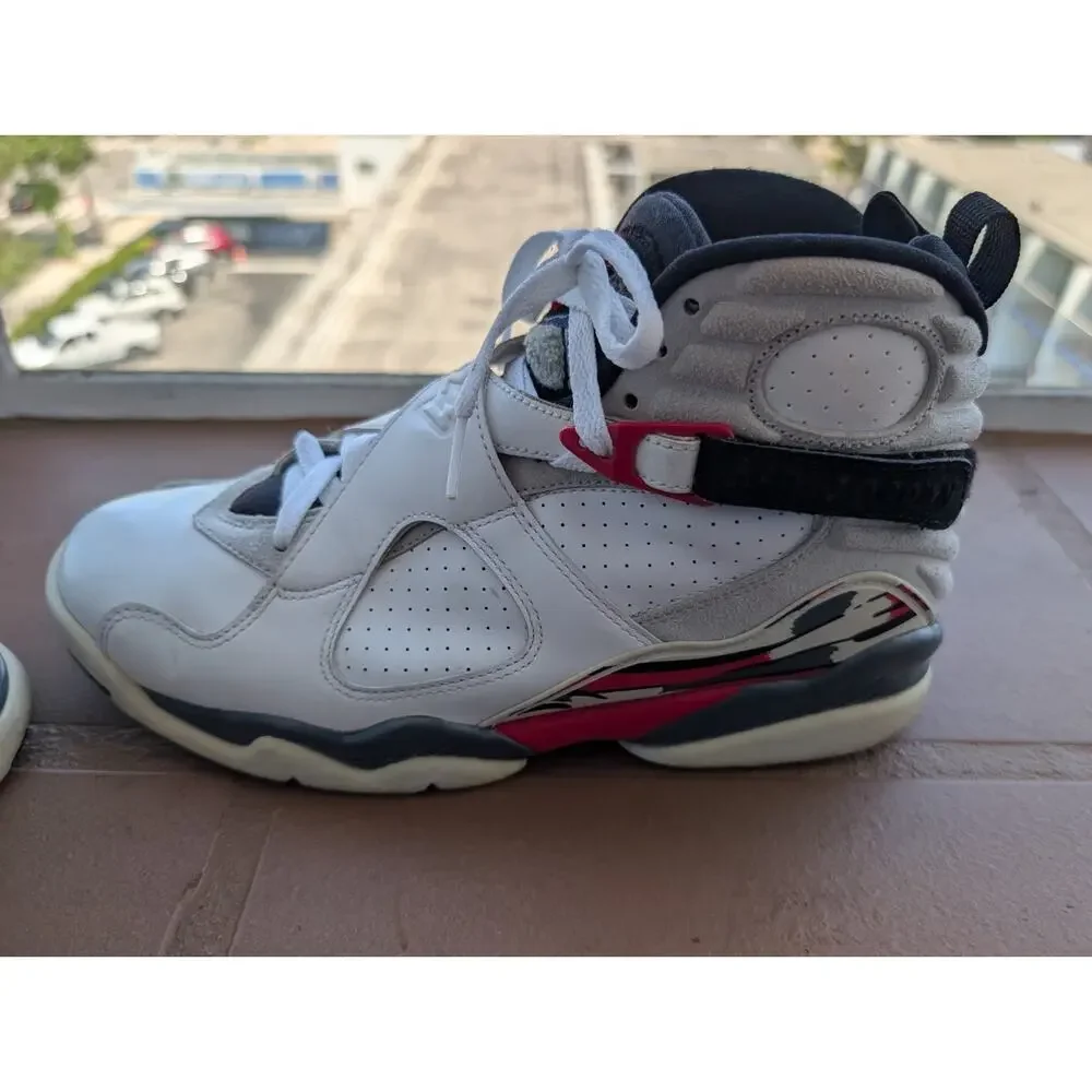 RARE🔥 Nike Air Jordan 8 Retro Bugs Bunny White Black Red Sz 9.5 2013 305381-103